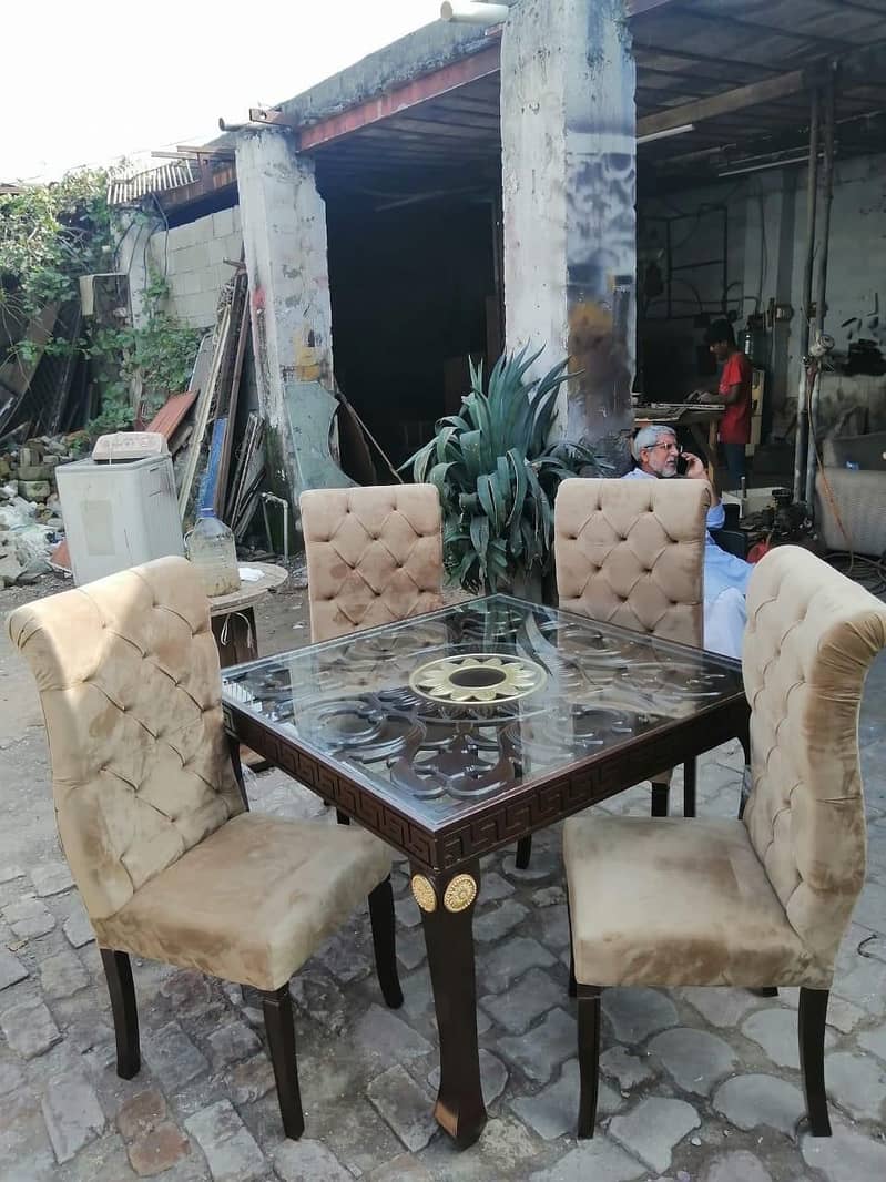 6 chair wooden dining table \ 8 chairs Dinnig table \ glass dining 2