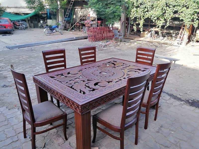 6 chair wooden dining table \ 8 chairs Dinnig table \ glass dining 0