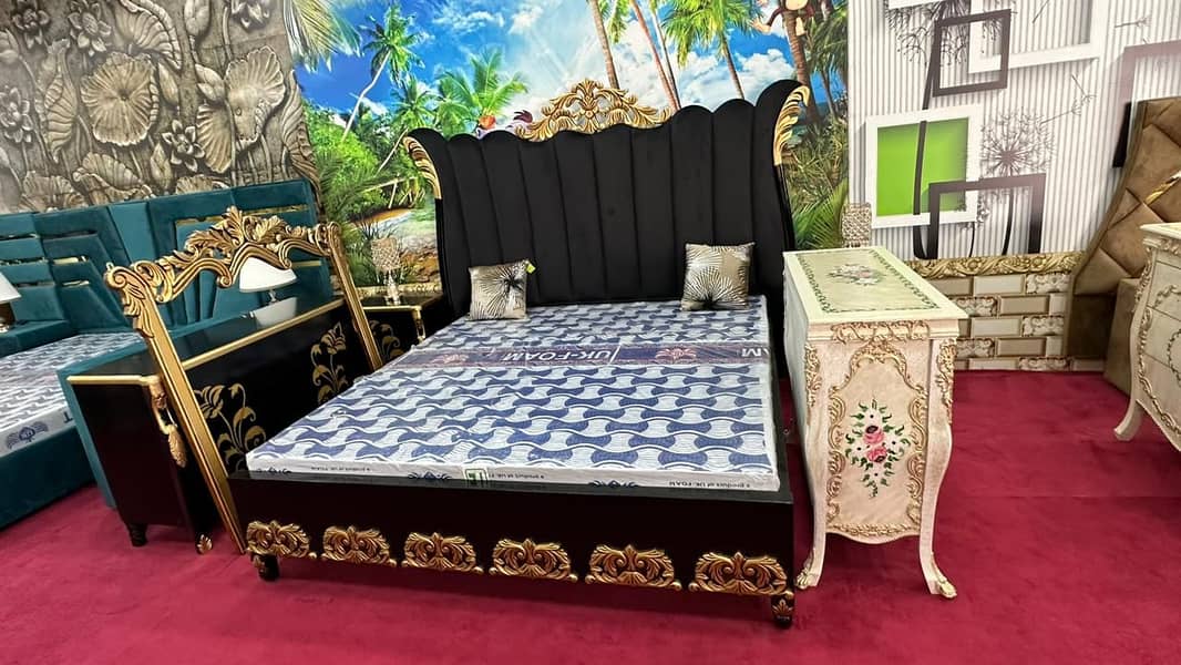 Branded Double Bed/Single Bed Side Table/Dressing/King size Bed 3