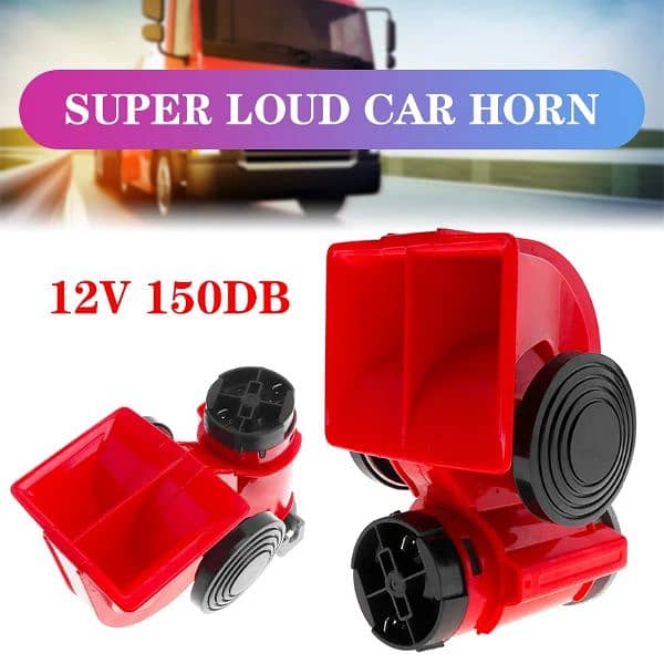 2 color Train Horn / Pressure Horn / Jinja Horn /Car Compact Air Horn 13