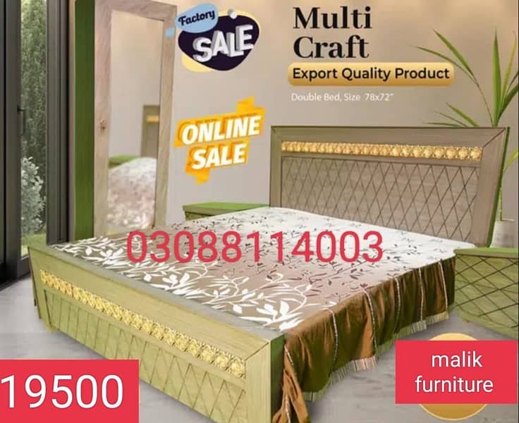 Double Bed/Single Bed Side Table/Dressing/King size Bed 6