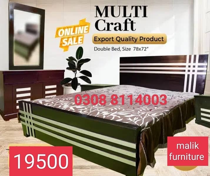 Double Bed/Single Bed Side Table/Dressing/King size Bed 7