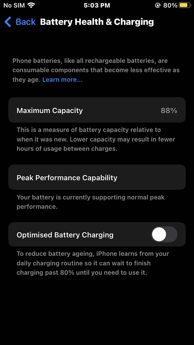 iPhone 8 battery 85 non pta 64 gb 10/10 6