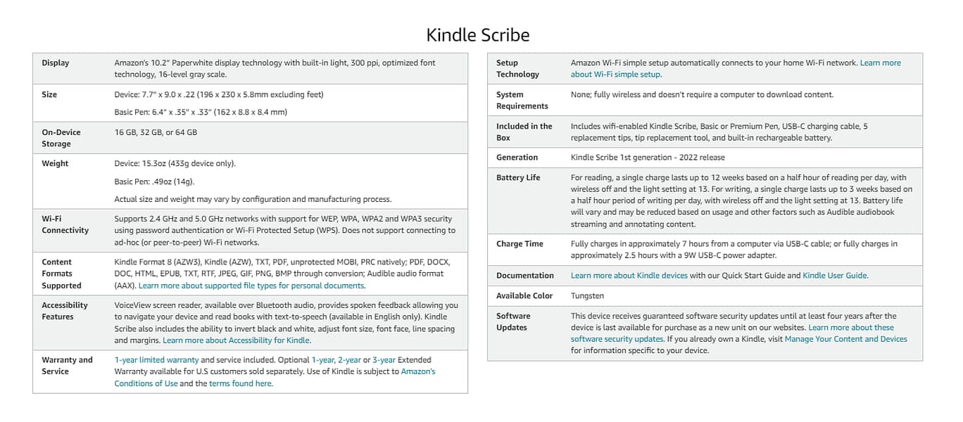 Amazon Kindle Scribe 64GB with Pen- Paperwhite 11th gen also available 7