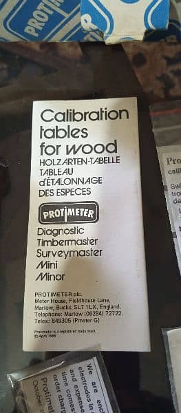 Protimetre Calibrations Table For Wood. 2
