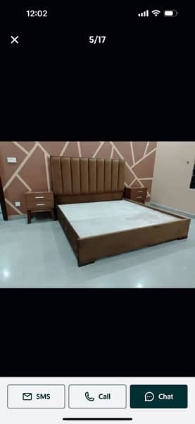 Branded Double Bed/Single Bed Side Table/Dressing/King size Bed 3