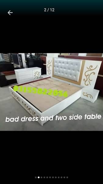 furniture/ Double Bed/Single Bed Side Table/Dressing/King size Bed 10