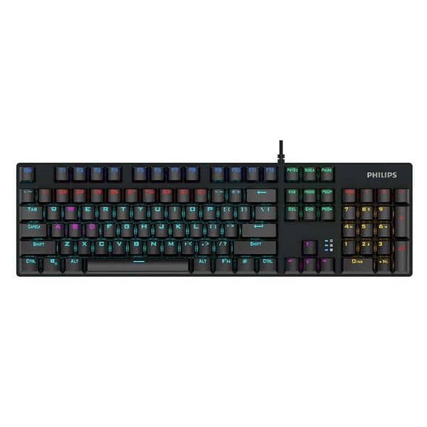 Philips RGB Mechanical Gaming Wired Keyboard Bue Switch SPK8404 0