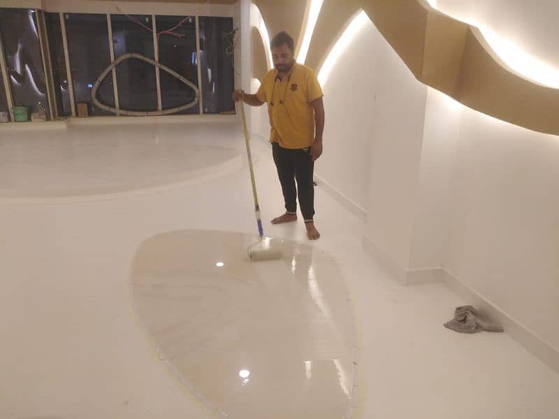 Epoxy floor,wooden flooring,vinyl floor,carpet,media wall,roof ceiling 0