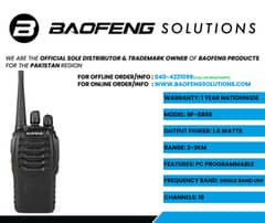 Walkie Talkie | Wireless Set Official Baofeng BF-888s Two Way Radio
