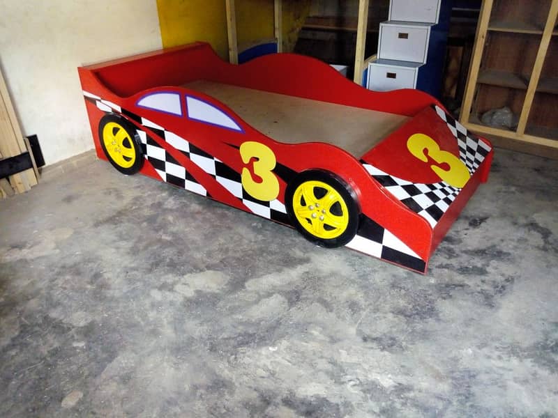 KIDS CAR BED | KIDS BEDS | BABY SINGLE BED | CHILDREN BEDS BY FURNISHO 1