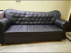 5 (3+1+1) seater Raxine Leather Sofa