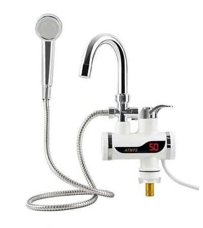 Instant Electric Hot Flowing Shower Water Heating Faucet Kitchen Tap