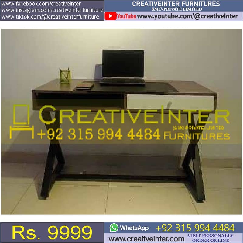 Metal Office table study desk chair computer staff working workstation 12