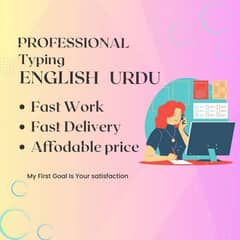 expert in typing ( english & Urdu)