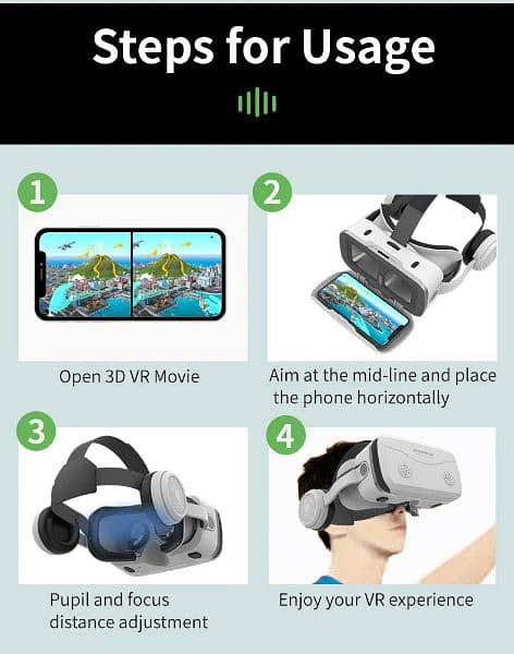 Shinecon VR  Upgraded Glasses  3D Film With Stereo Headset For Mobile 6