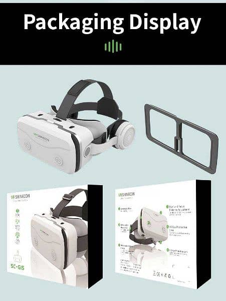 Shinecon VR  Upgraded Glasses  3D Film With Stereo Headset For Mobile 7