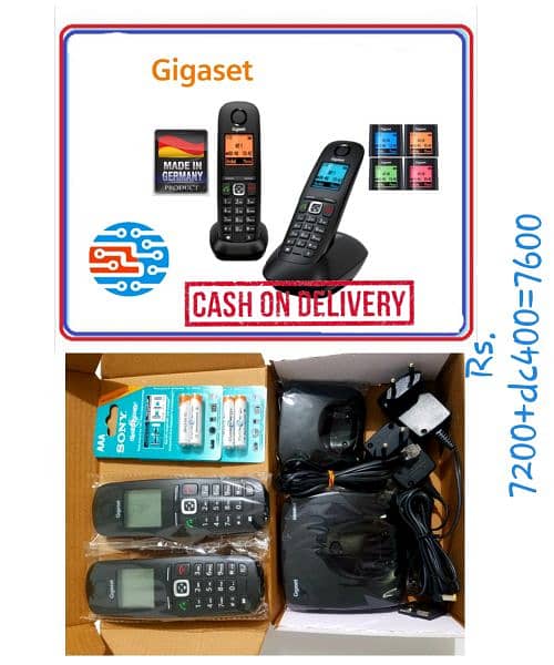 Dual Handset PTCL Landline Digital Cordless phone/Wireless telephone