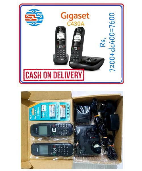 Dual Handset PTCL Landline Digital Cordless phone/Wireless telephone