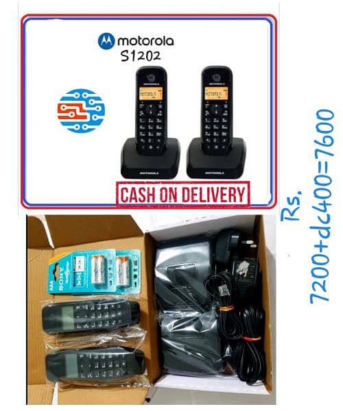 Dual Handset PTCL Landline Digital Cordless phone/Wireless telephone