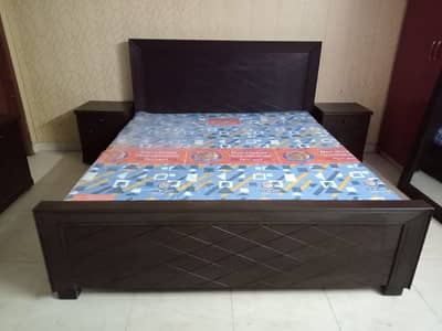 Double Bed/ Bed Set/ Wooden/ Simple Design's