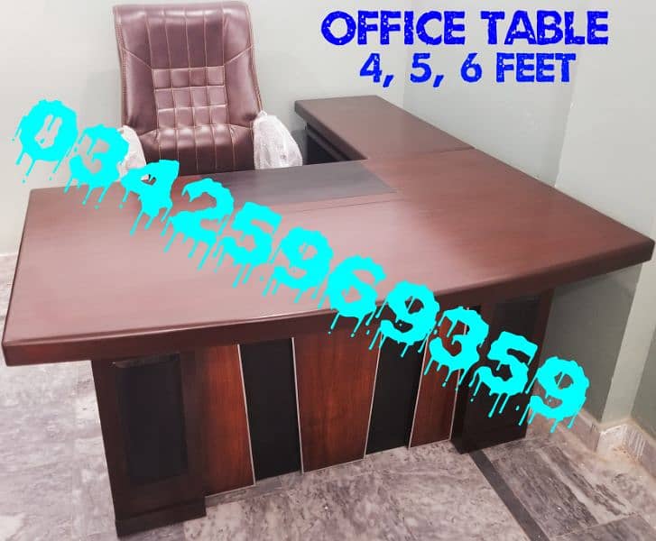 Office Ceo table study desk work computer furniture sofa chair set 3