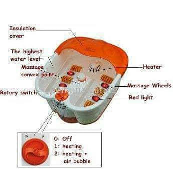 New) Electric Magnetic Therapy Foot-Bath Massager with Heat 1