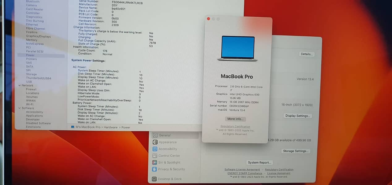 Macbook Pro 2019 16" ci7 16gb ram 512gb ssd 4gb GPU 0