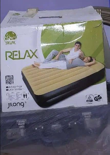 Jilong Double Layer Inflatable High Raised Air Bed with pump 0