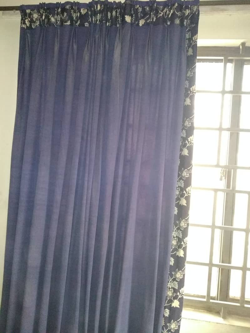 Blue, skin and off white beautiful curtains 1