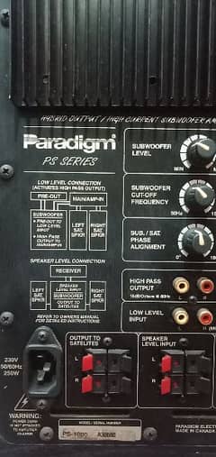 paradigm subwoofer Canada ( jbl kef tannoy mission speaker amplifier
