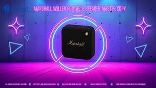 Marshall Willen Portable Bluetooth Speaker – Black & Brass 0