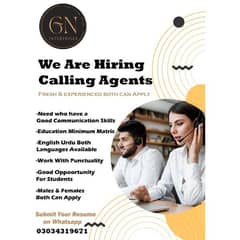 Hiring Male and Female Staff for Call Center Job (Office Based Job)