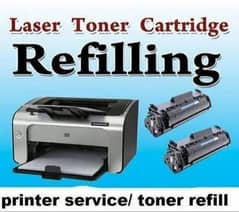 printer repairing toner refilling new toner cartridge
