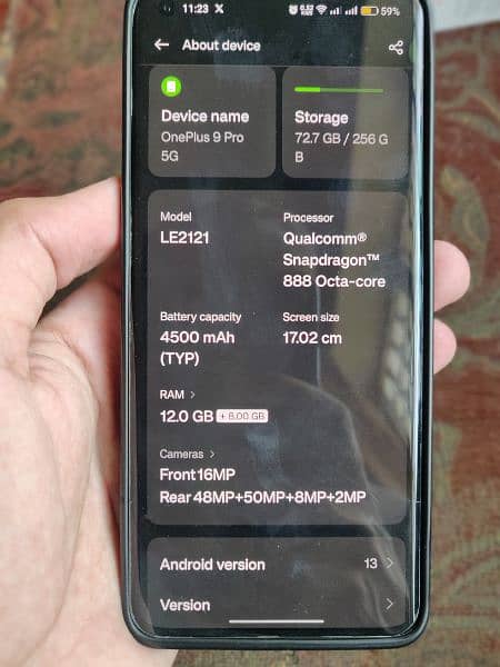 OnePlus 9 pro 12/256 10/10 condition with 65 watt original mi charger 6