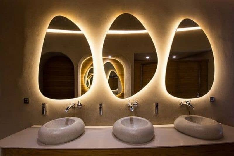 LED MIRROR | bathroom vanity and salon mirrors | touch sensor light- 4