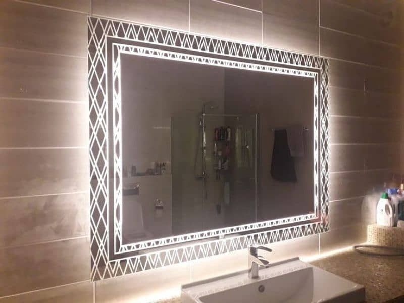 LED MIRROR | bathroom vanity and salon mirrors | touch sensor light- 5
