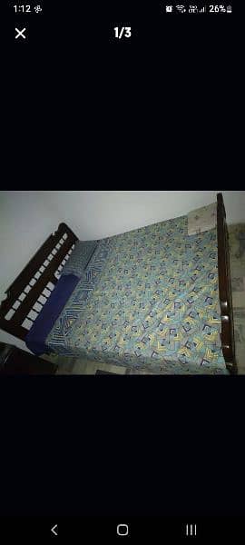 wooden bed without foam 5x6 at 4k chorangi. 1