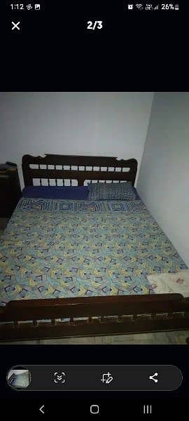 wooden bed without foam 5x6 at 4k chorangi. 2