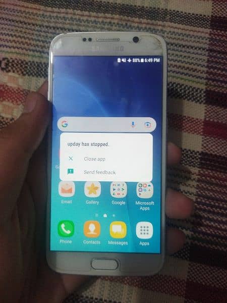 Samsung s6 white colour 9 by 10 condition 0