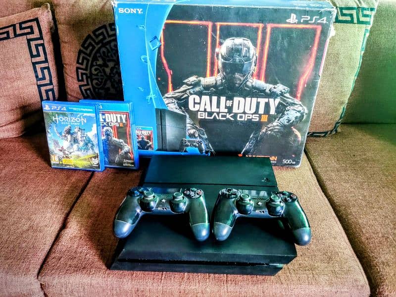 PS4 500 GB USA Region with 1 Controller & 2 Games 0