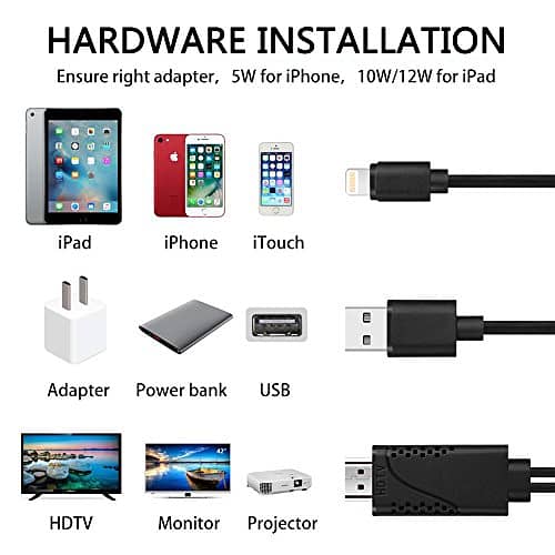 Lightning iPhone iPad To HDMI Cable iPhone iPad card reader Adapter 3