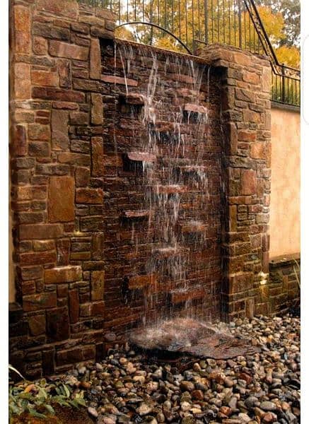 waterfall fountain Wall design and concrete art 3