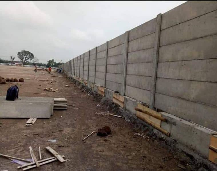 boundary wall (precast) and roof 11