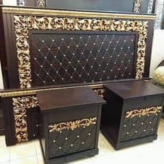 bed set/side table/dressing table/wooden bed