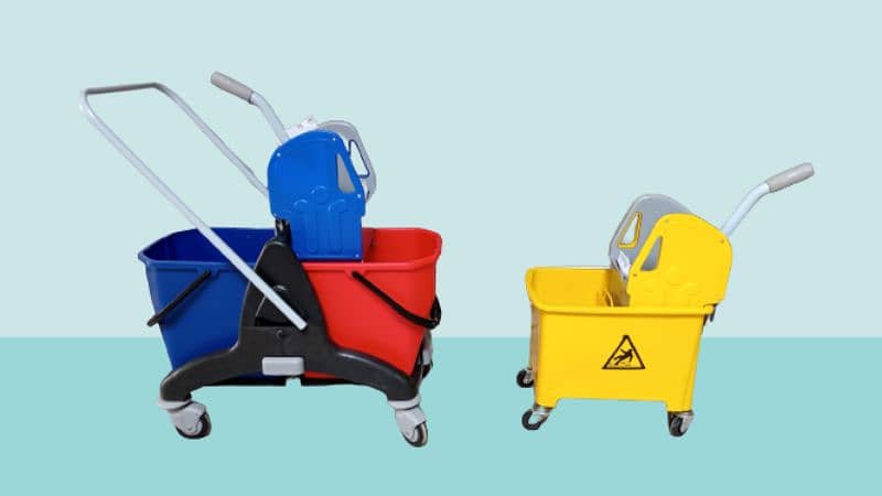 Mop trolley|Mop Bucket|Dustbin|Janitorial trolley 0