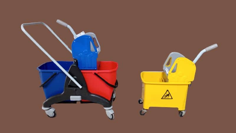 Mop trolley|Mop Bucket|Dustbin|Janitorial trolley 1