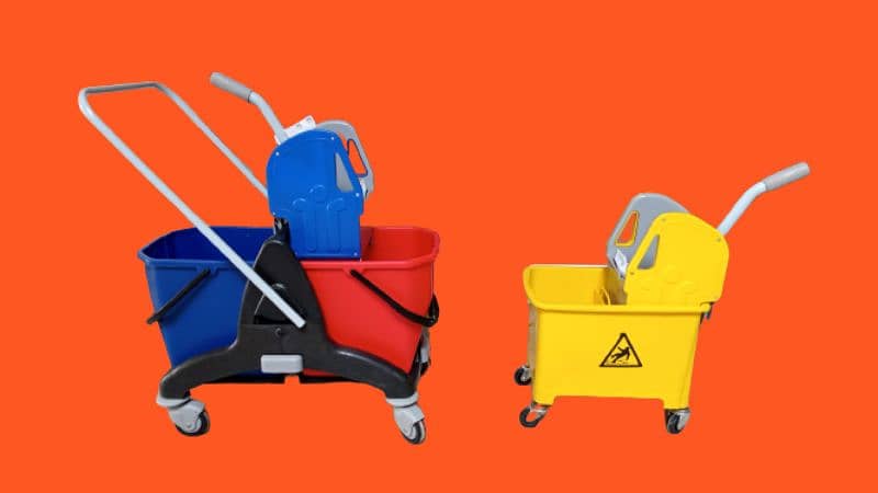 Mop trolley|Mop Bucket|Dustbin|Janitorial trolley 2