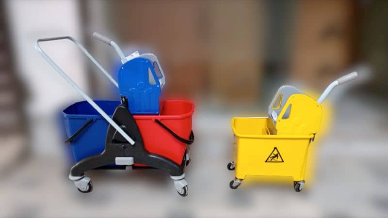 Mop trolley|Mop Bucket|Dustbin|Janitorial trolley 3