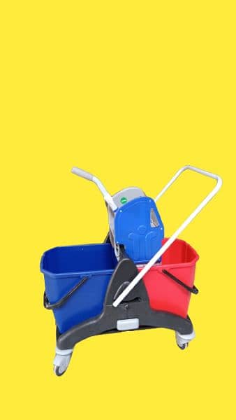 Mop trolley|Mop Bucket|Dustbin|Janitorial trolley 9